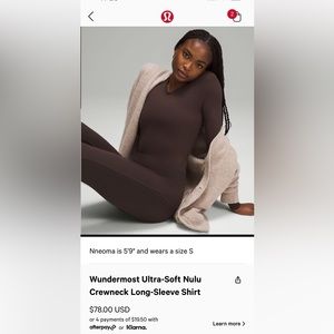 Lululemon Nulu Long Sleeve